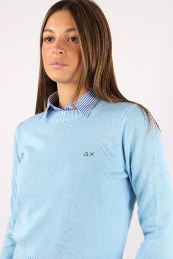 Girocollo Misto Cashmere Sky Blue - 7