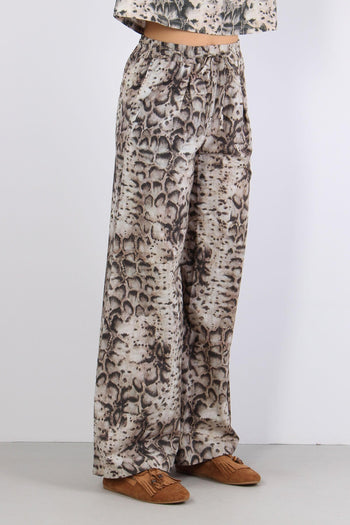 Gussola Pantalone Palazzo Snake Beige/nero - 6