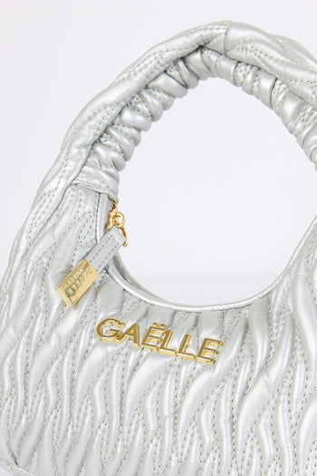 Mini Hobo Matelasse Plisse Argento - 6