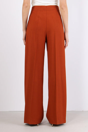 Pantalone Palazzo Misto Viscos Ruggine - 4
