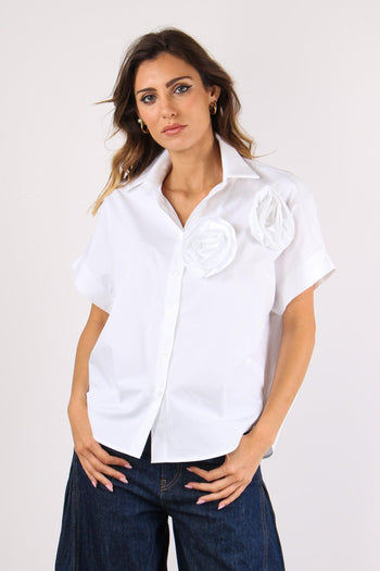 Camicia Svasata Rosa Bianco - 2