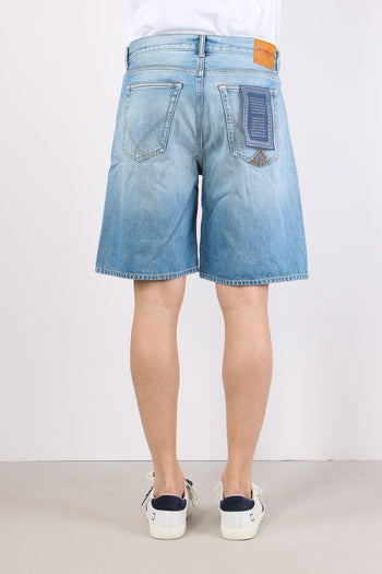 Bermuda Denim Tela Ferma Denim Chiaro - 4