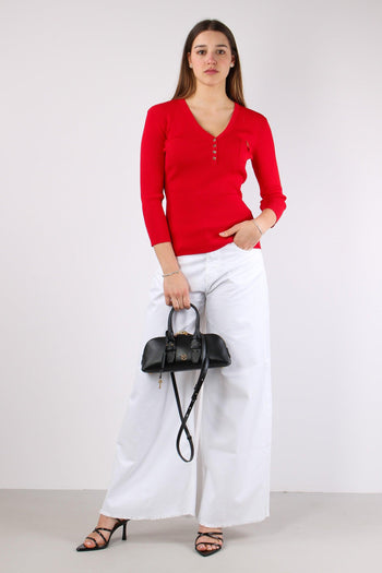 Deneuve Maglia Costina Taschino Flame S - 3