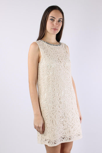 Abito Tubino Macrame Naturale/bianco - 5