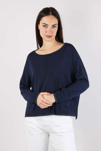 Maglia Scatoletta Lurex Blu Navy - 3