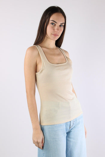 Canotta Lurex Logo Champagne - 3