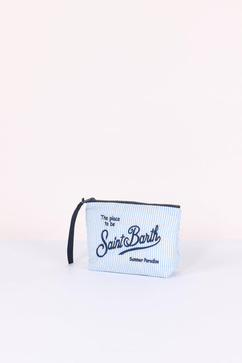 Aline Pochette Righe Azzurro/bianco - 2