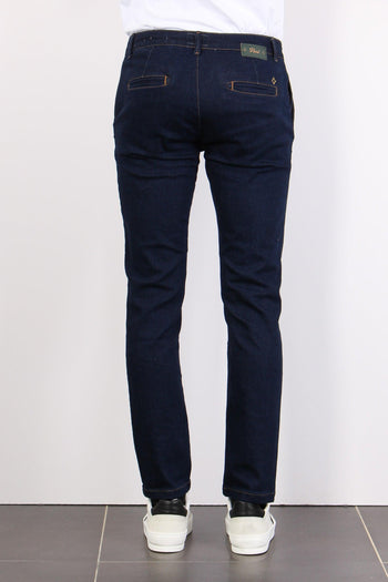 Denim Chino Slim Denim Scuro - 3