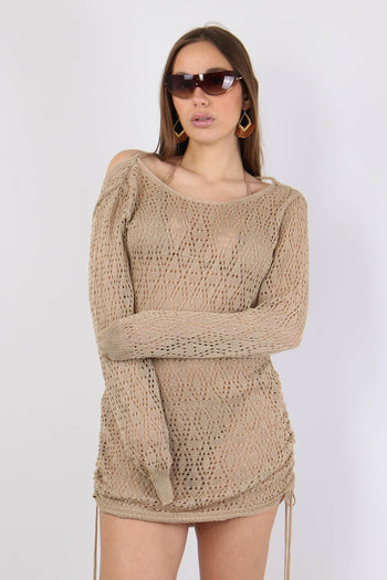 Abito Macrame Arriccio Beige - 3