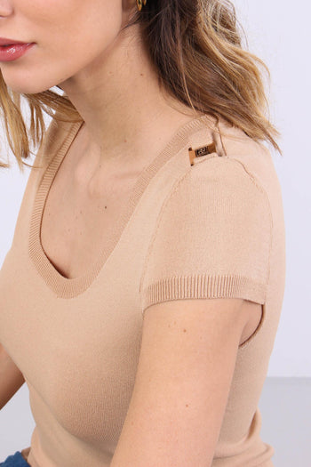 Eric Maglia Viscosa Placca Beige - 7