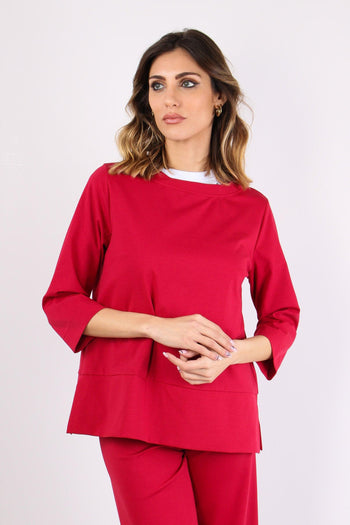 Felpa Taglio Quadro Punto Mila India - 2