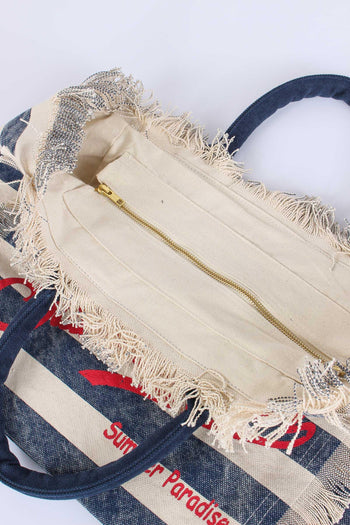Vanity Canvas Righe Blu/rosso - 5