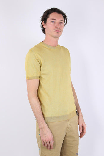 Maglia M/m Filo Reversibile Mostarda/argento - 7