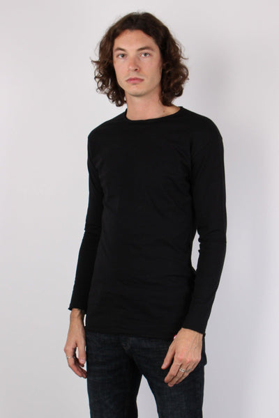 T-shirt Manica Lunga Cotone Nero