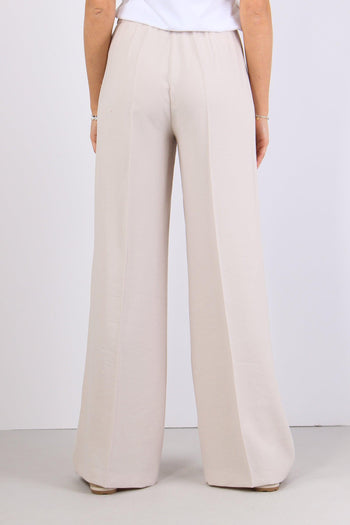 Pantalone Palazzo Viscosa Beige - 4