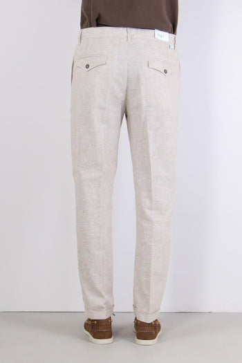 Orzo Pantalone Misto Lino Sabbia - 4