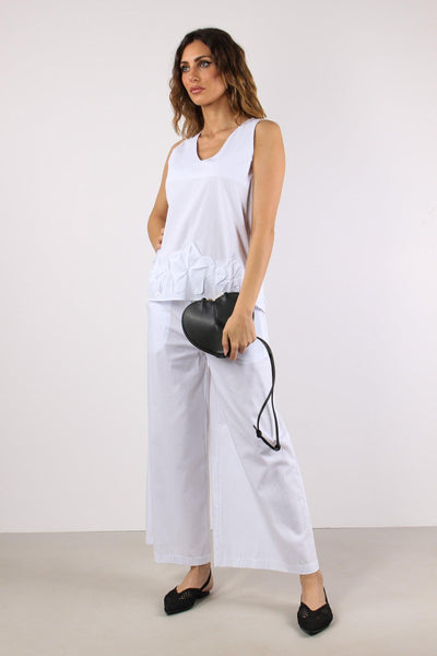 Casacca Fondo Fiori Bianco