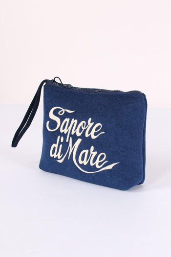Aline Pochette Stampa Blu - 3