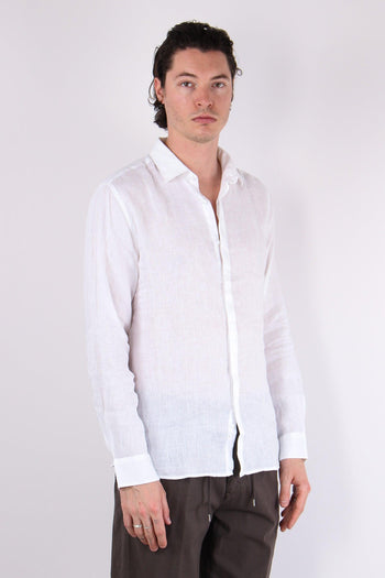 Camicia Lino Colletto Bianco - 5