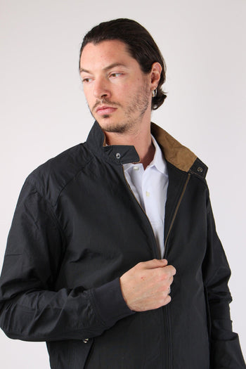 Field Jacket Colletto Velluto Navy - 3