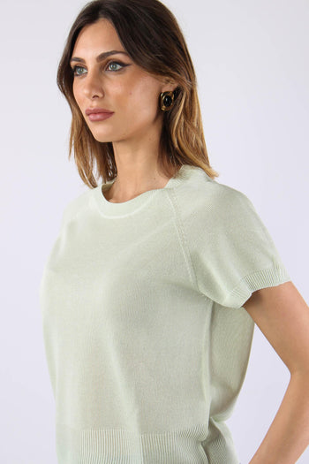 Maglia M/m Filo Cotone Menta - 7