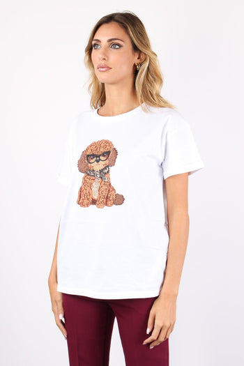 T-shirt Stampa Barboncino Bianco Fluffy Dog - 6