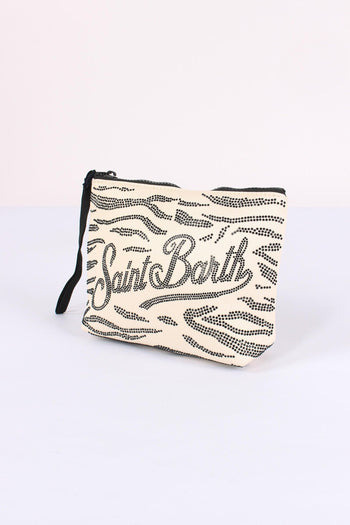 Aline Pochette Strass Bianco/nero - 4