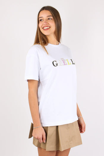 T-shirt Logo Multicolor Bianco - 6