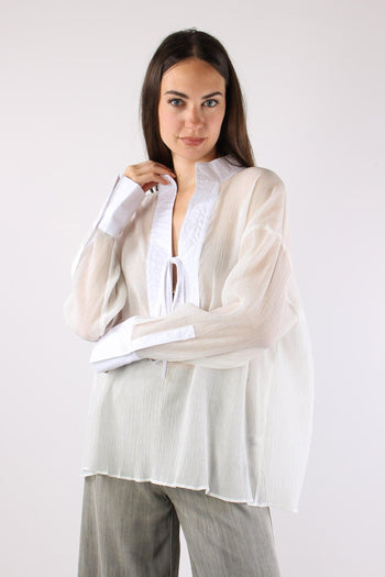 Camicia Chiusura Fiocco White - 3