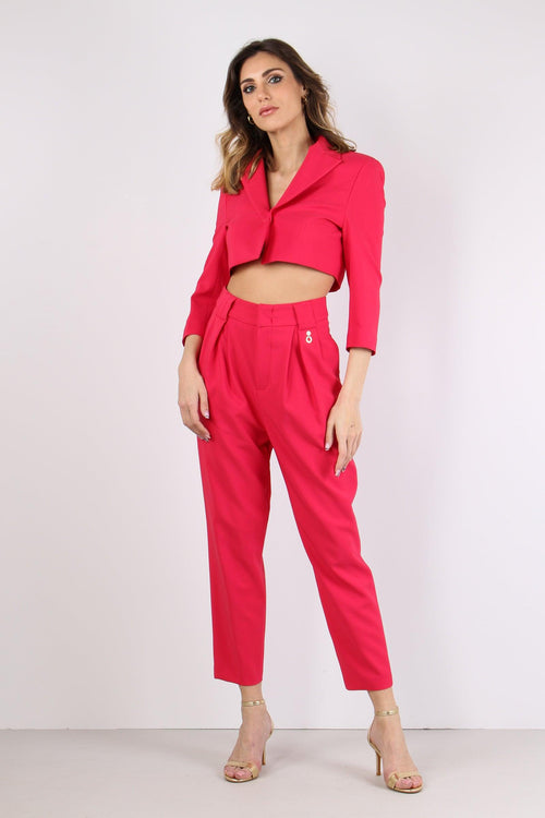 Setmu Pantalone Pences Tessu Raspbe