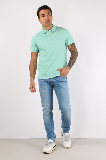 Polo Rete Slim Fit Celadon - 5