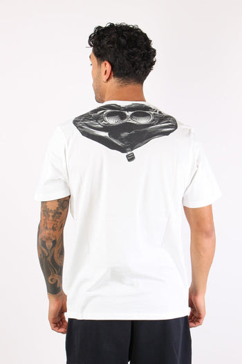 T-shirt Stampa Occhiali Gauze White - 4
