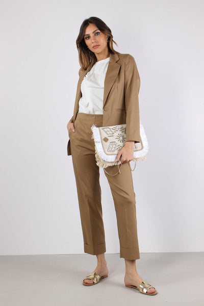 Pantalone Dritto Risvolto Terra