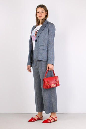 Giacca Fittata Chambry Denim Blue Dark - 2