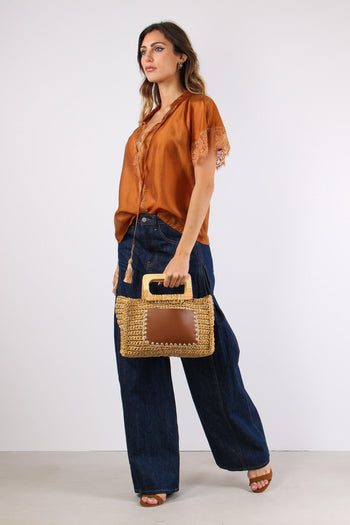 Casacca Mussola Inserto Pizzo Bruciato - 5