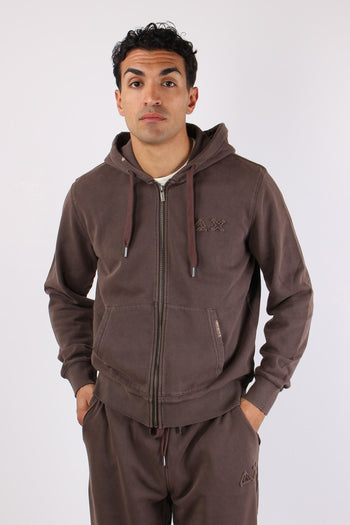 Felpa Full Zip Delavee Marrone - 2