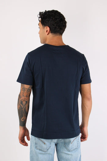 T-shirt Cotone Taschino Avio - 4