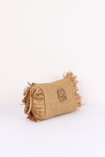 Pochetta Paglia Frange Beige - 7