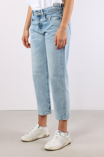 Denim Scritta Perline Denim Chiaro - 3