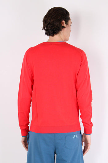 Girocollo Cotone Profilo Rosso - 3