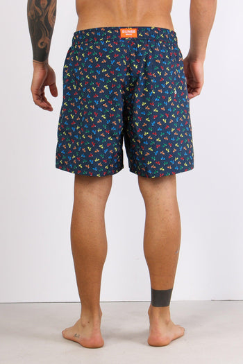 Costume Boxer Stampa Vespe Navy Blue - 5