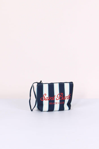 Aline Pochette Righe Blu/bianco - 7