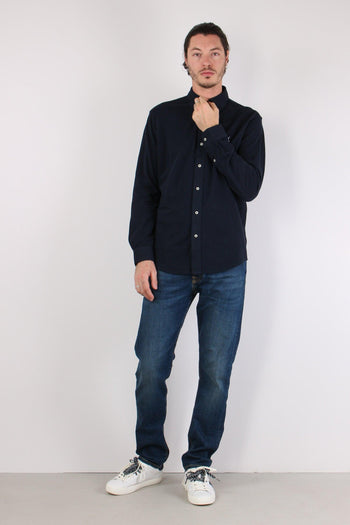 Camicia Twill Cotone Leggero Aviator Navy - 3