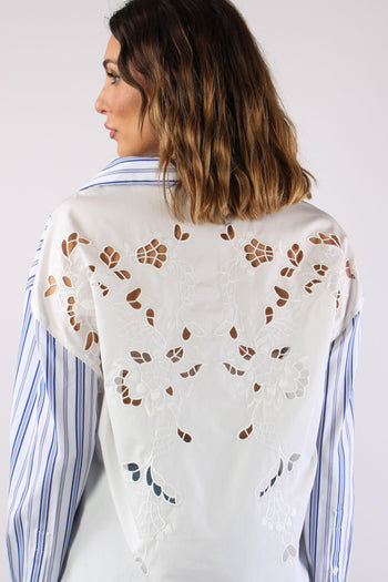 Tessile Camicia Cotone Riga Azzurro/bianco - 7