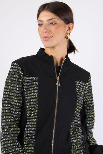 Felpa Zip Boucle Nero/jasmine - 4