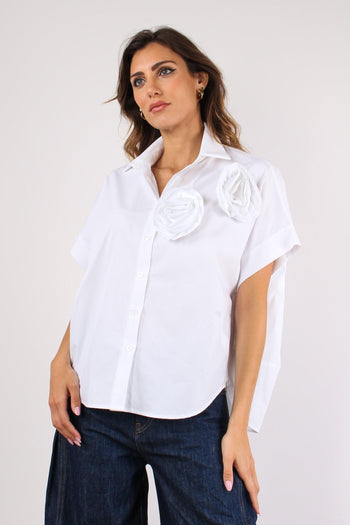 Camicia Svasata Rosa Bianco - 3