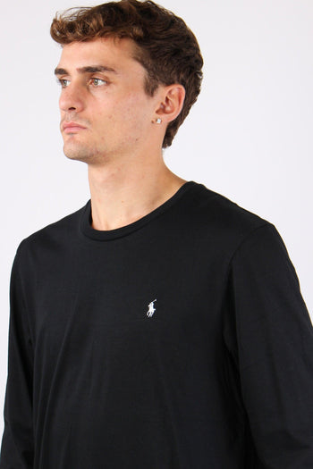 T-shirt Ml Scollo V Logo Polo Black - 5