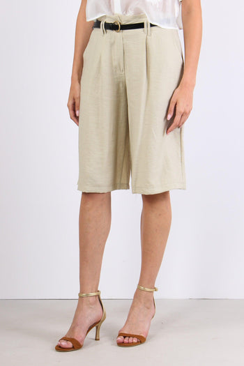 Bermuda Cintura Misto Lino Salvia - 3