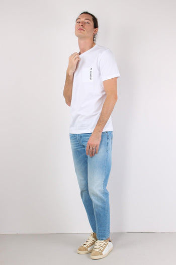 T-shirt Cotone Taschino Bianco - 4