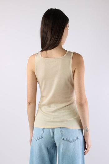 Canotta Lurex Logo Champagne - 4